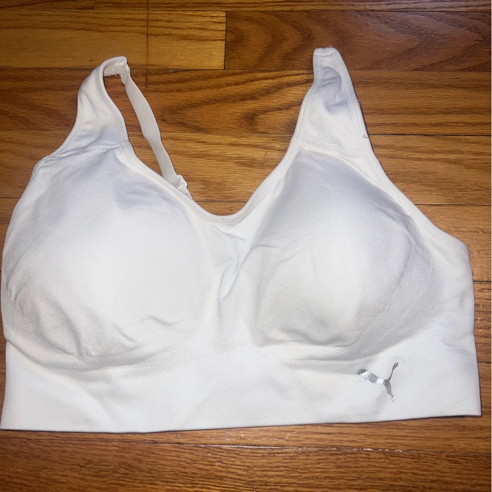 White Puma Sports Bra